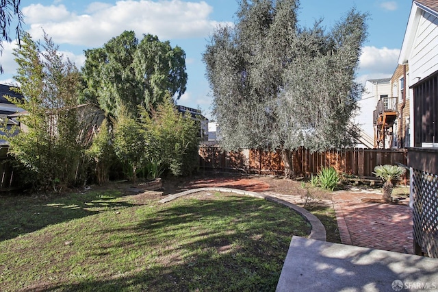 view of yard featuring a patio area