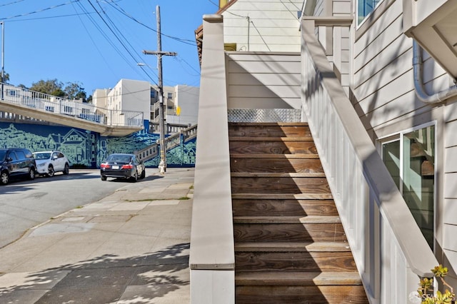 view of stairway