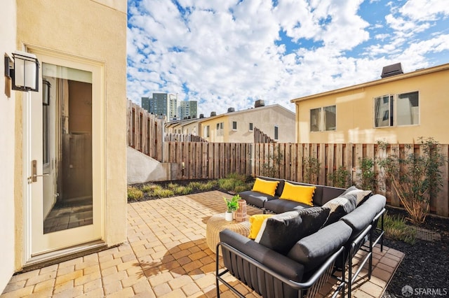 view of patio / terrace with an outdoor hangout area