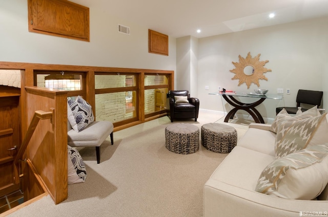 view of carpeted living room