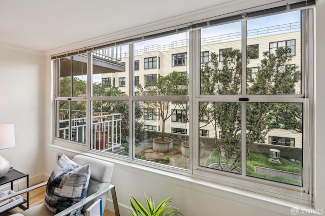 view of sunroom