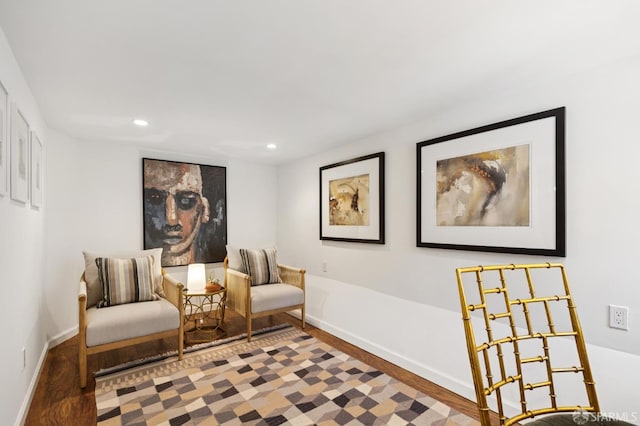 46 Otsego Ave, San Francisco, CA 94112 - living area featuring wood finished floors and recessed lighting