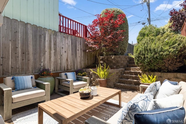 46 Otsego Ave, San Francisco, CA 94112 - view of patio / terrace featuring outdoor lounge area