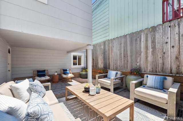 46 Otsego Ave, San Francisco, CA 94112 - view of patio / terrace with an outdoor living space