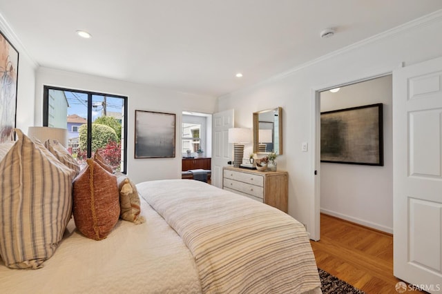 46 Otsego Ave, San Francisco, CA 94112 - bedroom with crown molding and recessed lighting