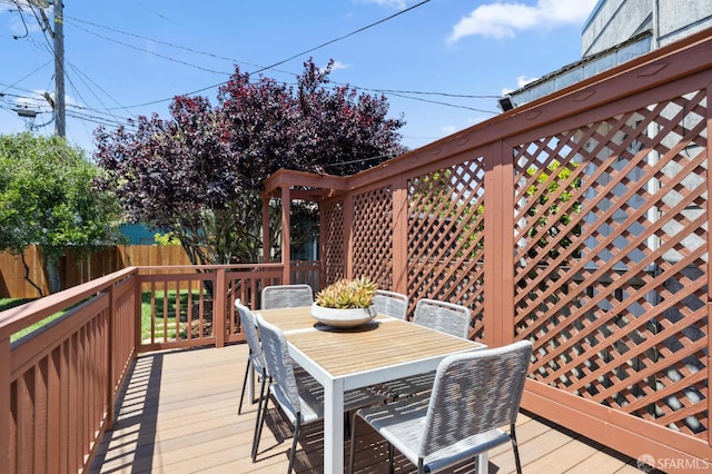 46 Otsego Ave, San Francisco, CA 94112 - wooden deck with outdoor dining area