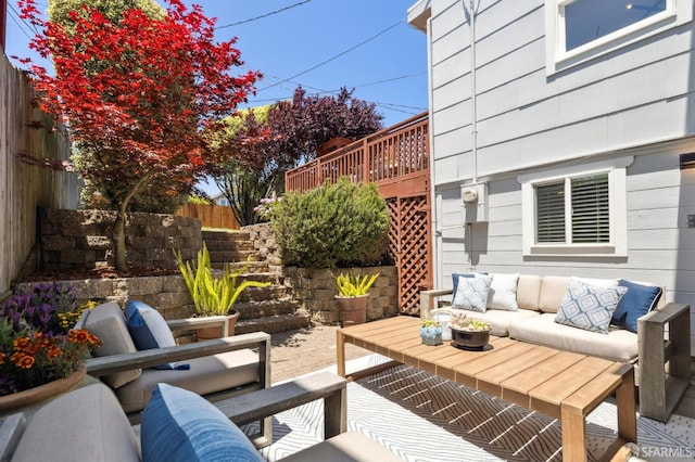46 Otsego Ave, San Francisco, CA 94112 - view of patio / terrace with outdoor lounge area