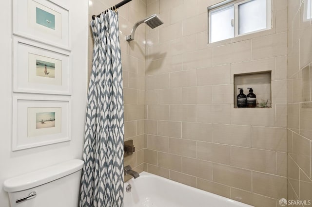 46 Otsego Ave, San Francisco, CA 94112 - full bathroom featuring toilet and shower / bath combo with shower curtain