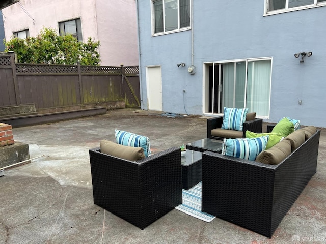183 Lakeshore Dr, San Francisco, CA 94132 - view of patio with fence and an outdoor hangout area