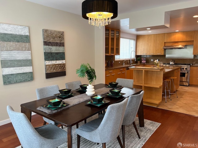 183 Lakeshore Dr, San Francisco, CA 94132 - dining area featuring recessed lighting, wood finished floors, and a chandelier