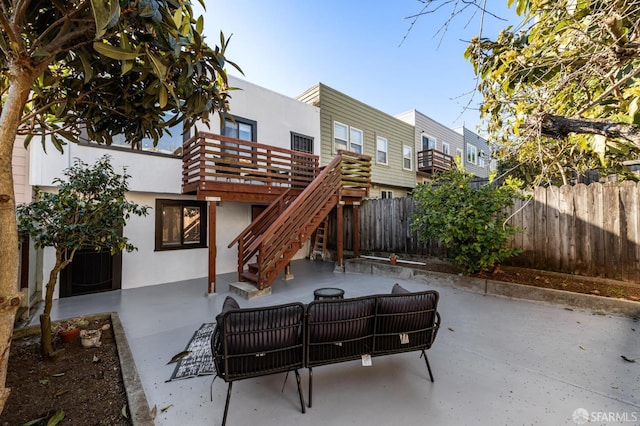 view of patio with an outdoor living space