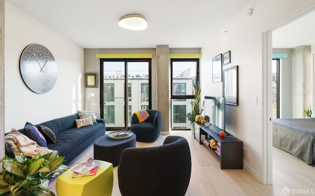 88 Arkansas St Unit 528, San Francisco, CA 94107 - living room with light wood finished floors and baseboards