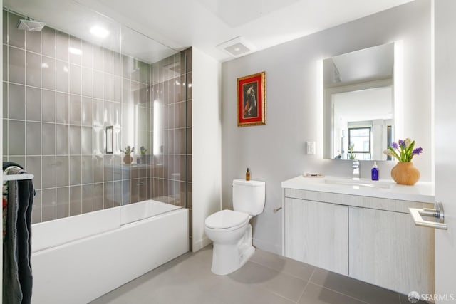 88 Arkansas St Unit 528, San Francisco, CA 94107 - bathroom with vanity, toilet, shower / tub combination, and tile patterned flooring