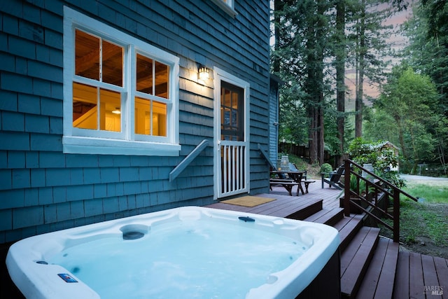 2770 Bohemian Hwy, Occidental, CA 95465 - deck featuring a hot tub