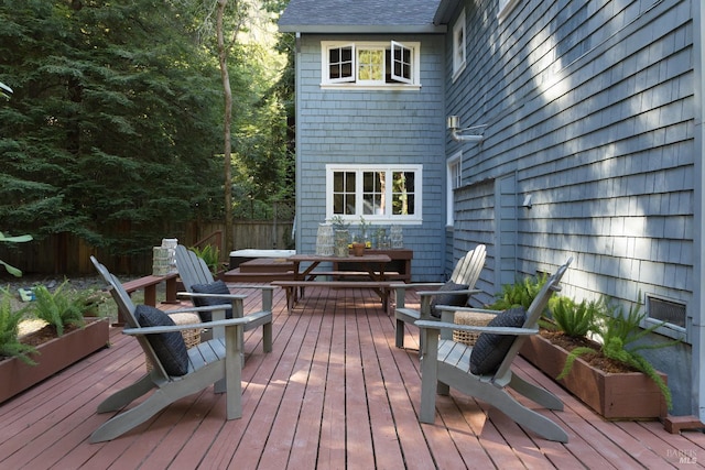 2770 Bohemian Hwy, Occidental, CA 95465 - wooden deck featuring outdoor dining space
