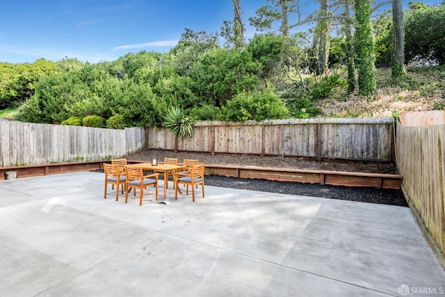 view of patio / terrace with a fenced backyard