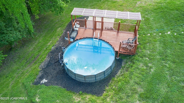 4750 E Soft Pit Hill Rd, Hartsburg, MO 65039 - view of pool featuring a deck