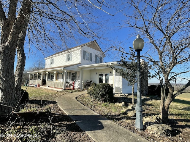 view of front of property with a porch