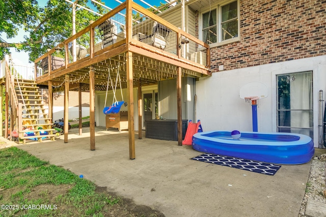 4758 Henwick Ln, Jefferson City, MO 65109 - view of patio / terrace featuring a deck and stairway