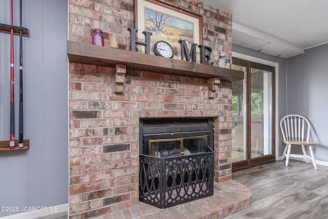 4758 Henwick Ln, Jefferson City, MO 65109 - detailed view of wood finished floors and a fireplace