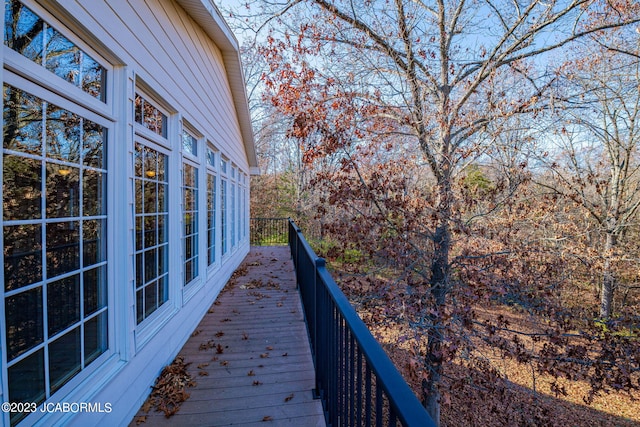 exterior space with a deck