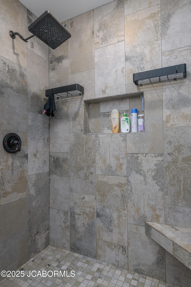 room details with tiled shower