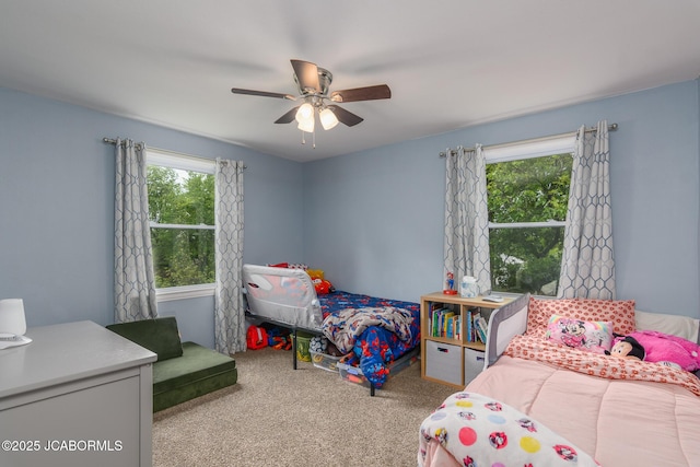 202 S Fourth St, Linn, MO 65051 - bedroom featuring carpet and a ceiling fan