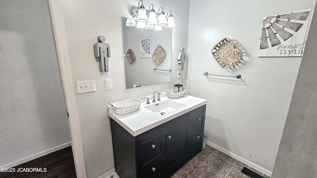 bathroom featuring vanity