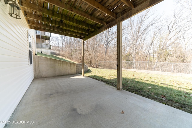 view of patio with fence