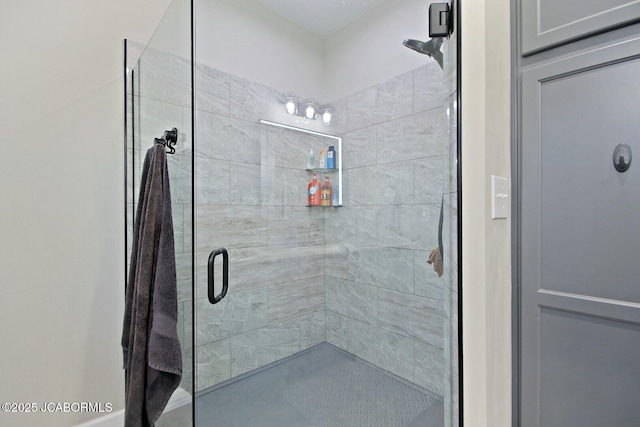 bathroom featuring walk in shower