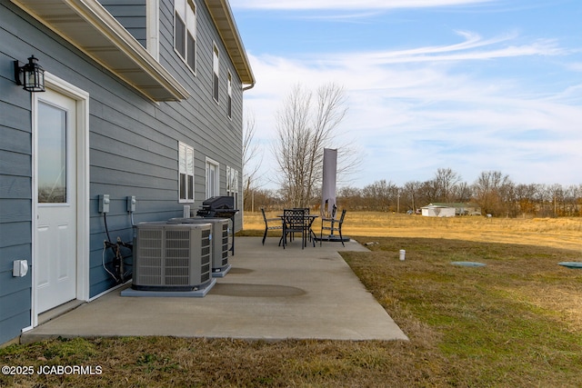 view of patio featuring cooling unit