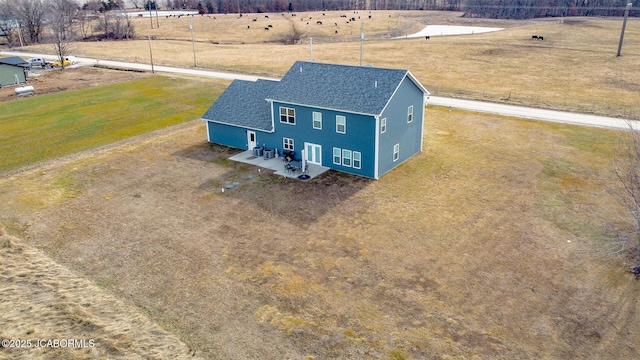 drone / aerial view featuring a rural view