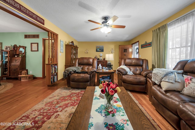 409 Lorene St, California, MO 65018 - living room with ceiling fan and wood finished floors