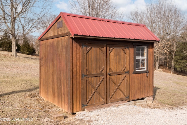 view of shed