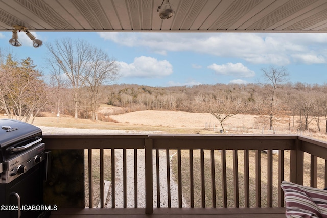 deck featuring area for grilling