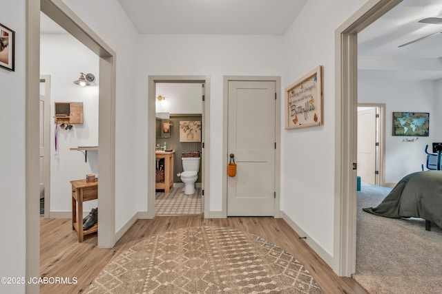 1308 Haxby Ct, Columbia, MO 65201 - corridor featuring light wood-style floors and baseboards