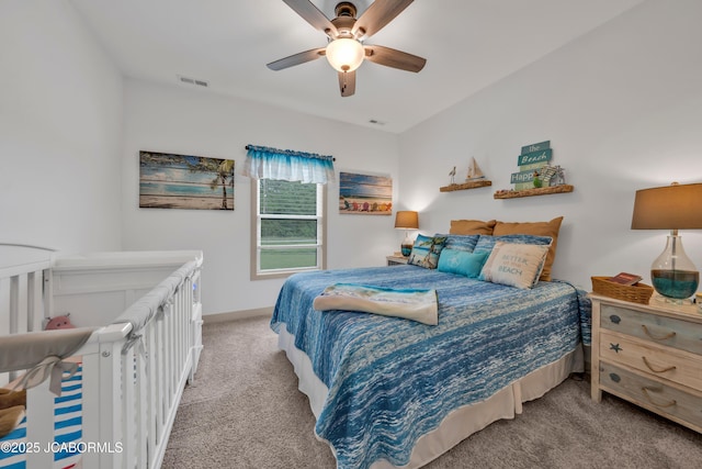 1308 Haxby Ct, Columbia, MO 65201 - carpeted bedroom with ceiling fan and baseboards