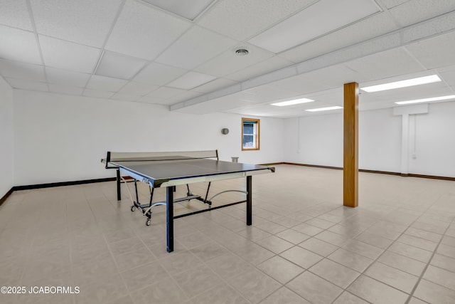 29311 State Highway Pp, California, MO 65018 - playroom featuring a paneled ceiling and baseboards