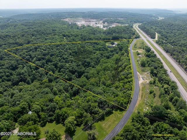 7165 E Hartman Rd, Hartsburg, MO 65039 - aerial overview of property's location with property boundaries highlighted