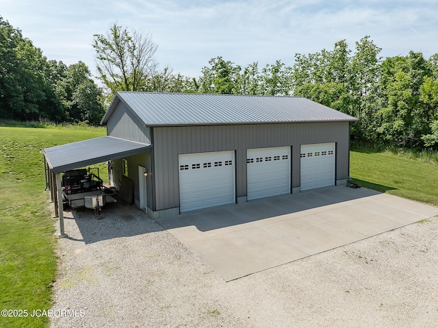 7165 E Hartman Rd, Hartsburg, MO 65039 - garage with a detached garage