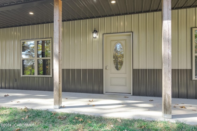 view of doorway to property