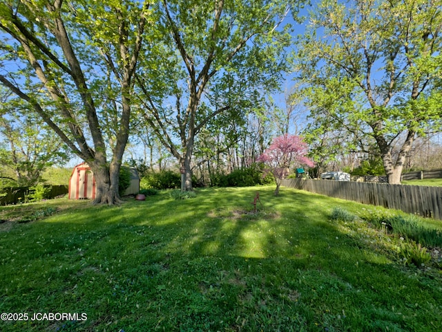 302 Park Rd, Fayette, MO 65248 - view of yard with a storage unit, an outdoor structure, and fence