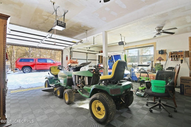 garage featuring a garage door opener