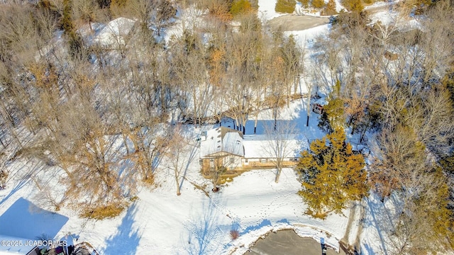 view of snowy aerial view