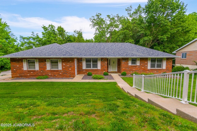 1101 E Maplewood Ct, Jefferson City, MO 65109 - ranch-style house with brick siding and roof with shingles