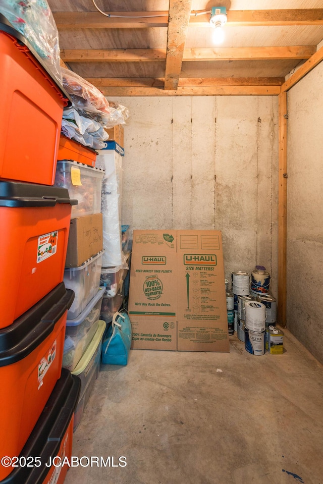 view of storage room