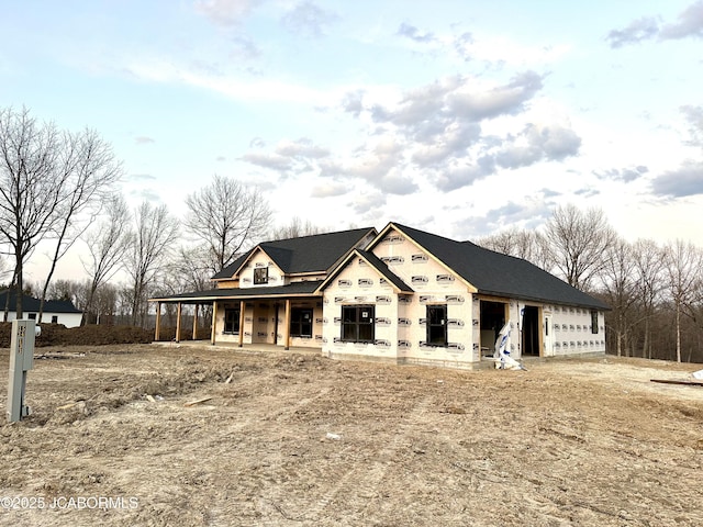 view of unfinished property