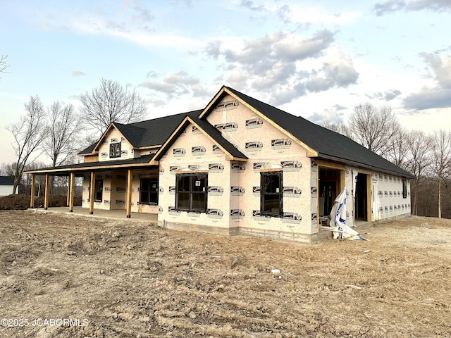 view of unfinished property