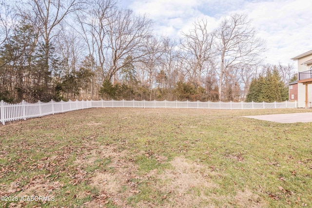 view of yard featuring a patio