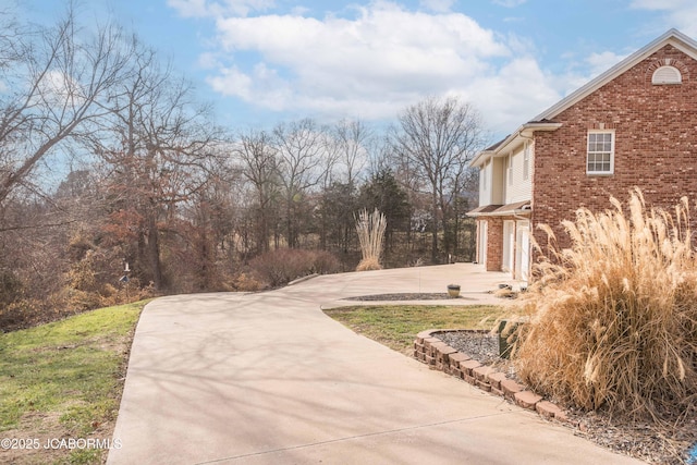 view of home's exterior with a garage